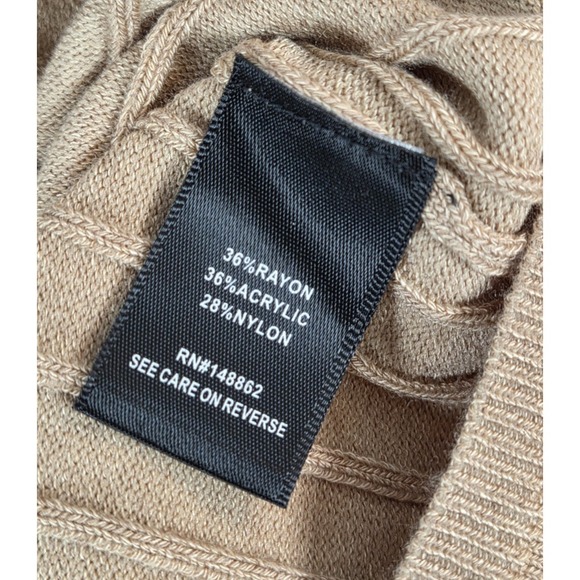 Torrid Knit‎ Sweater Dress Women Size 1X Beige 3/4 Sleeve Boho Stretch Long NEW - Picture 12 of 13